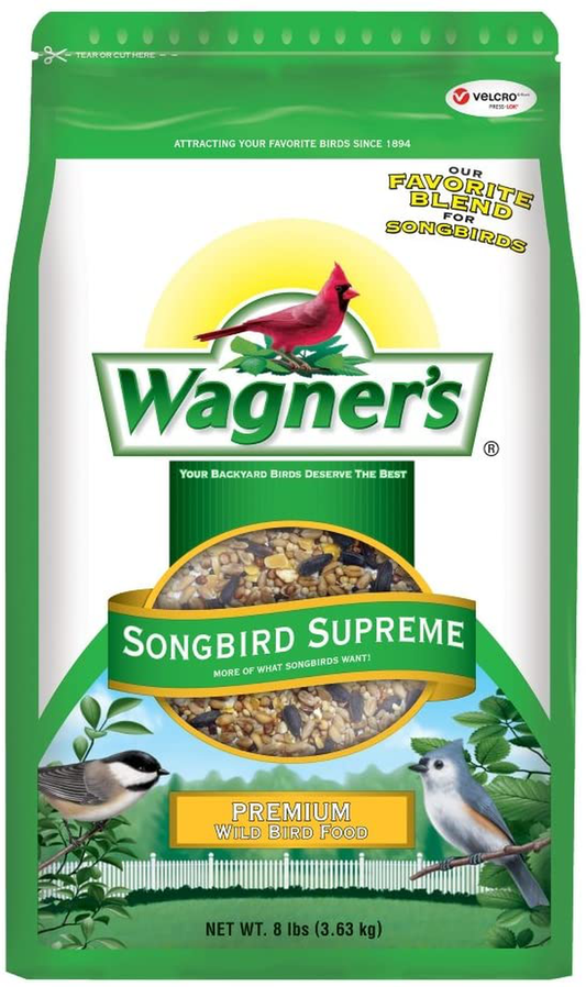 Wagner'S 62042 Songbird Supreme Blend Wild Bird Food, 8-Pound Bag Animals & Pet Supplies > Pet Supplies > Bird Supplies > Bird Treats Wagner's   