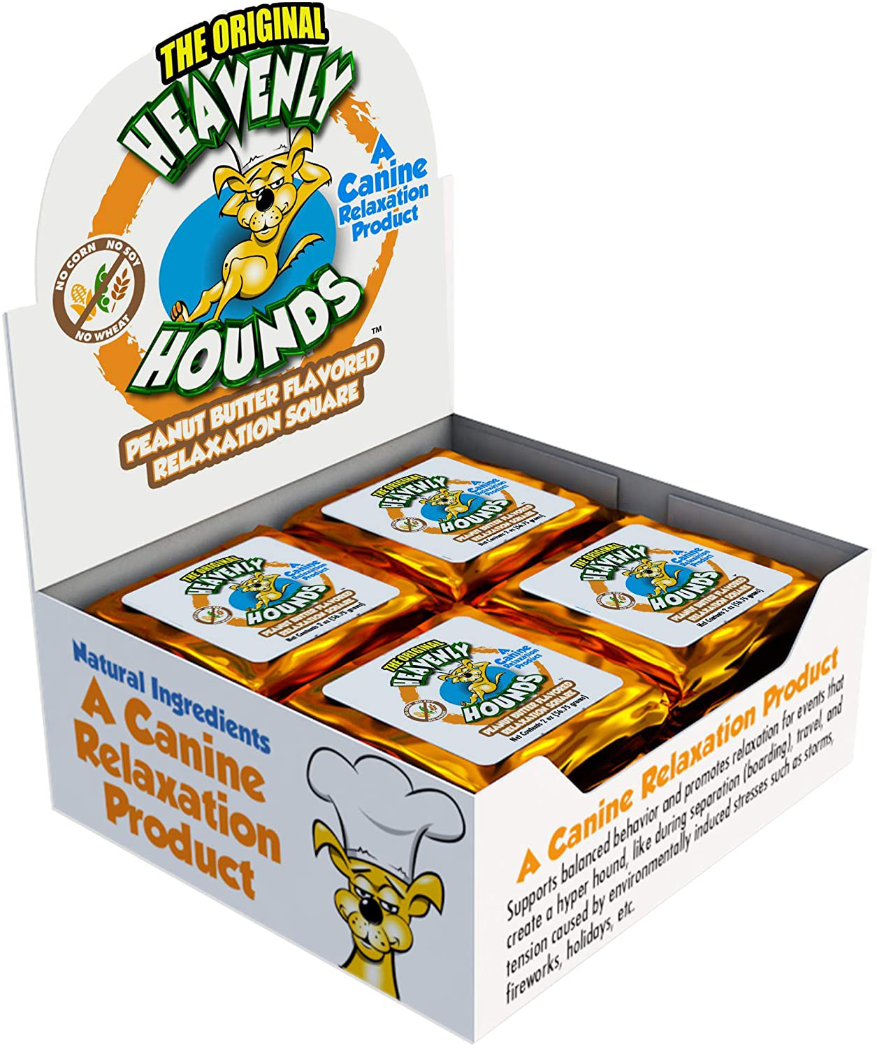 Heavenly Hounds Dog Calming Treats without Hemp | Peanut Butter Flavored Dog Relaxant Chew for Stress, Aggression, Anxiety and Hyperactivity Animals & Pet Supplies > Pet Supplies > Small Animal Supplies > Small Animal Treats Heavenly Hounds 12-pack  