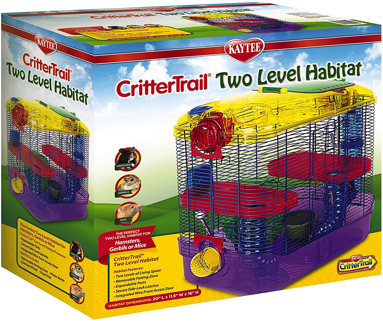 Kaytee Crittertrail Two Level Habitat Animals & Pet Supplies > Pet Supplies > Small Animal Supplies > Small Animal Habitat Accessories Central Garden & Pet Standard Packaging  