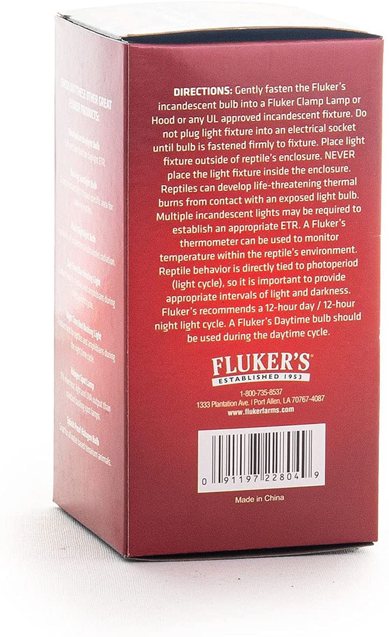 Fluker'S Red Heat Bulbs for Reptiles 150 Watt Animals & Pet Supplies > Pet Supplies > Reptile & Amphibian Supplies > Reptile & Amphibian Habitat Heating & Lighting Flukers   