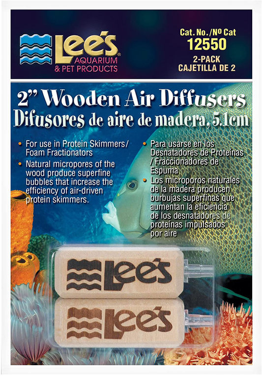 Lee'S 2-Inch Wooden Air Diffuser, 2-Pack Animals & Pet Supplies > Pet Supplies > Fish Supplies > Aquarium Air Stones & Diffusers Lee's   