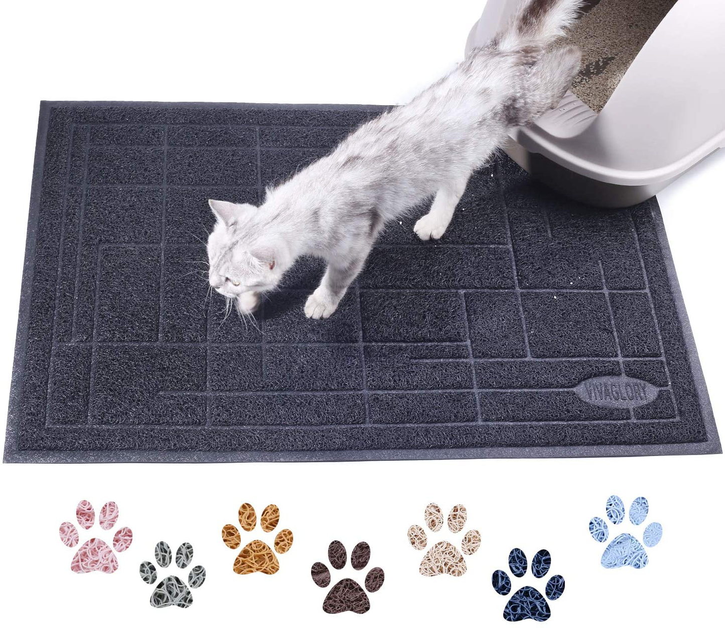 Vivaglory Cat Litter Mat, Extra Large (35"×23") Durable Litter Box Mat with Waterproof and Anti-Slip Back, Soft on Paws, Easy to Clean Animals & Pet Supplies > Pet Supplies > Cat Supplies > Cat Litter Box Mats Vivaglory   