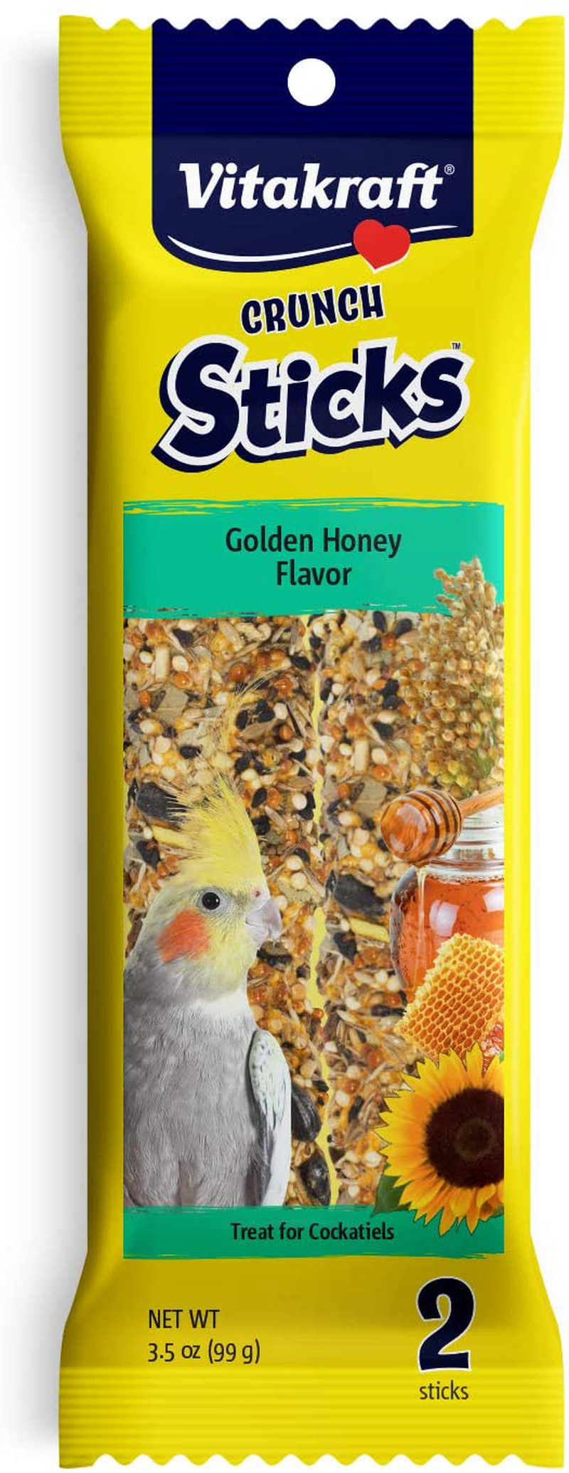 Vitakraft Cockatiel Treat Sticks - Golden Honey - 3.5Oz Animals & Pet Supplies > Pet Supplies > Bird Supplies > Bird Treats Vitakraft   