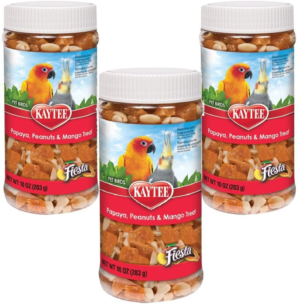 Kaytee Fiesta Papaya Peanut and Mango Treat for All Birds, 10-Ounce Jar (Pack of 3) Animals & Pet Supplies > Pet Supplies > Bird Supplies > Bird Treats Kaytee   