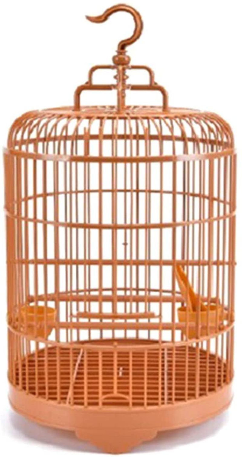 Rehomy Hanging Bird Cage with Feeder, Plastic round Birdcages House Bird Carrier for Small Birds Parrot Parakeets Finches Cockatiels Animals & Pet Supplies > Pet Supplies > Bird Supplies > Bird Cages & Stands Rehomy Round  