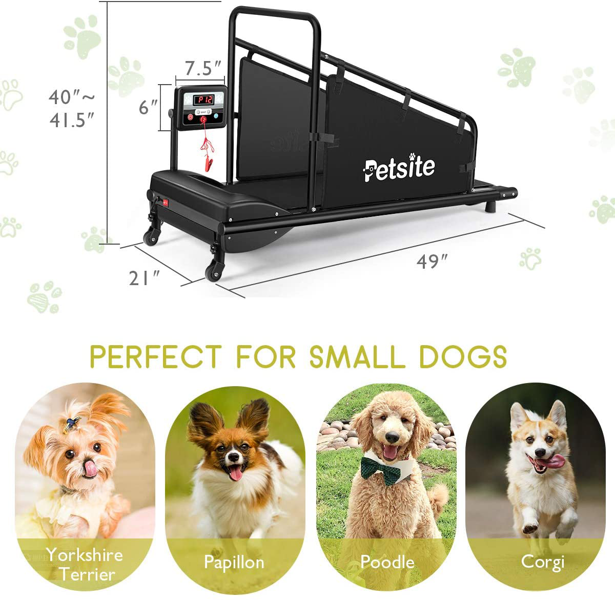  PETSITE Dog Treadmill, Pet Dog Running Machine for