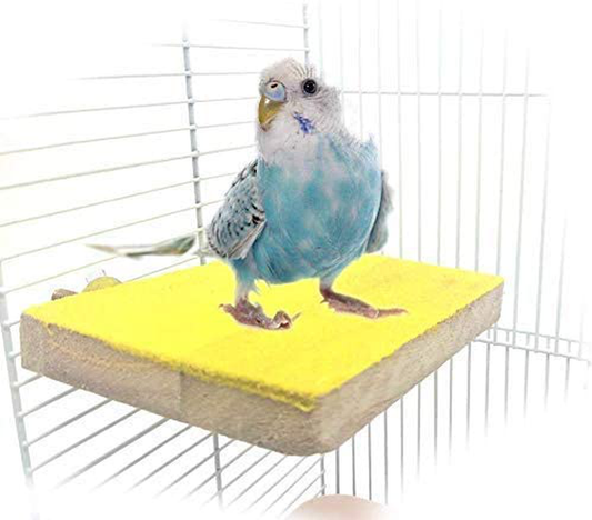 Colorful Bird Perch Stand Platform Natural Wood Playground Paw Grinding Clean for Pet Parrot Budgies Parakeet Cockatiels Conure Lovebirds Rat Mouse Cage Accessories Exercise Toys Animals & Pet Supplies > Pet Supplies > Bird Supplies > Bird Cage Accessories Mrli Pet Yellow  