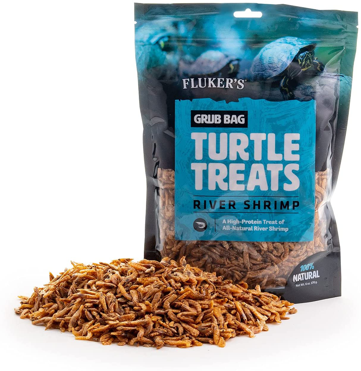 Fluker'S Grub Bag Turtle Treat - River Shrimp Animals & Pet Supplies > Pet Supplies > Reptile & Amphibian Supplies > Reptile & Amphibian Food Fluker's Black 6-Ounces 