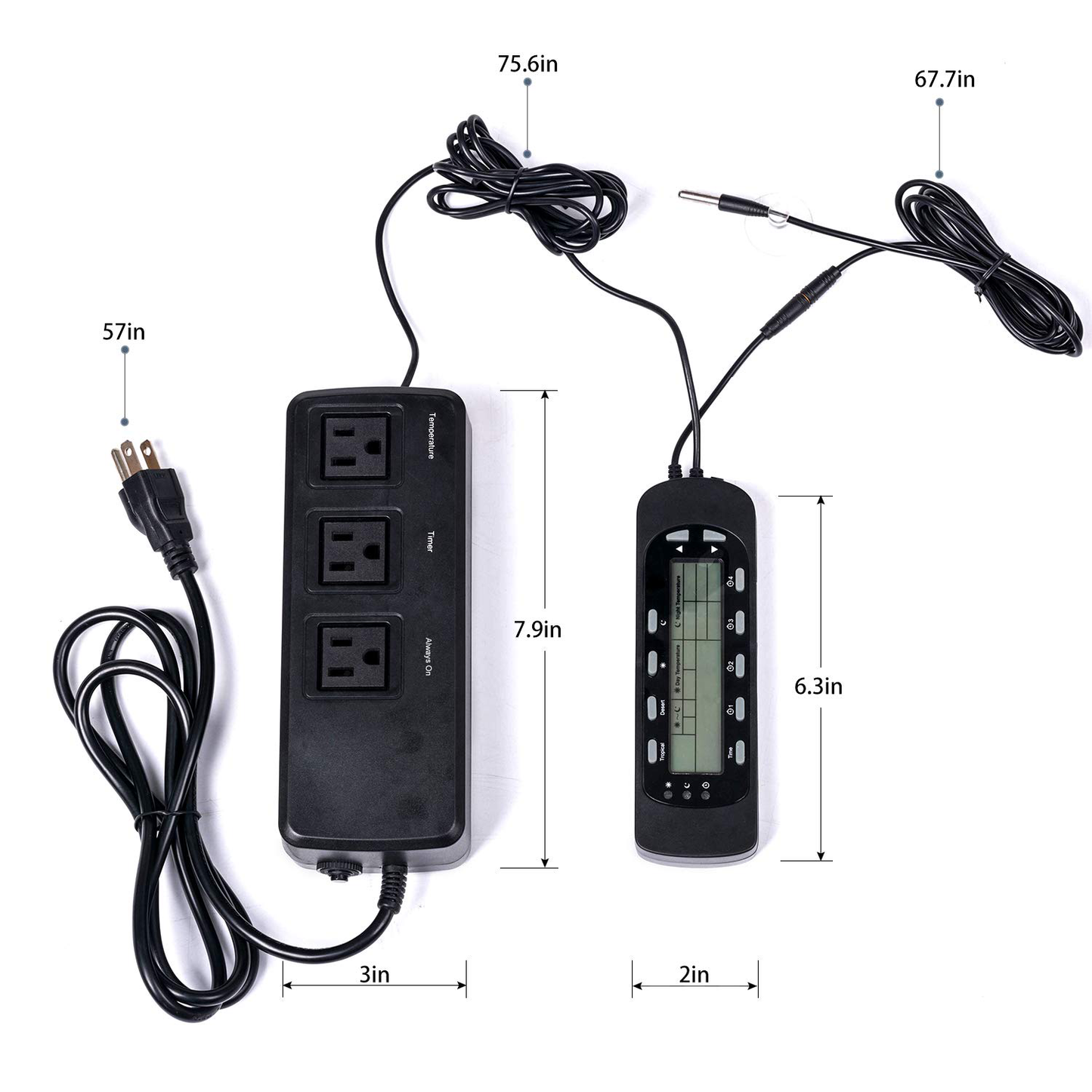 REPTI ZOO Reptile Thermostat Digital Outlet Temperature Timer Troptical or Desert Mode with Day Night Control for Aquarium Reptiles Terrarium Humidistat Mushroom Fermentation,Easy Setup (THC16) Animals & Pet Supplies > Pet Supplies > Small Animal Supplies > Small Animal Habitat Accessories REPTI ZOO   