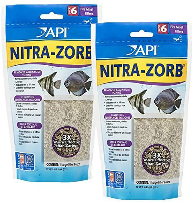 API NITRA-ZORB SIZE 6 Aquarium Canister Filter Filtration Pouch 1-Count Bag (2-Pack)