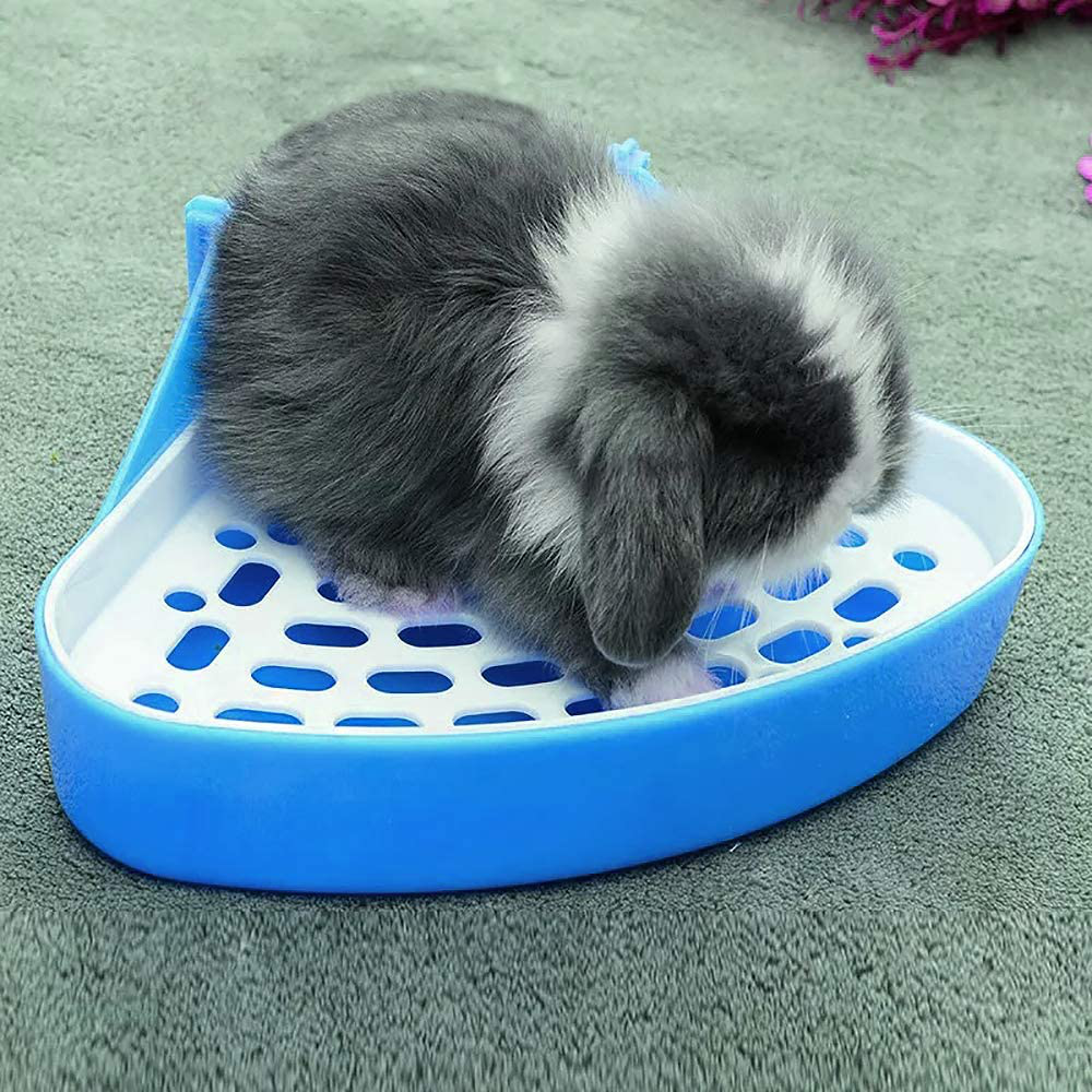 Kathson Bunny Litter Box, Guinea Pig Litter Tray Ferret Potty Training Corner Litter Pan Cage Cleaner Litter Scooper for Chinchillas Drawf Rabbits Animals & Pet Supplies > Pet Supplies > Small Animal Supplies > Small Animal Bedding kathson   