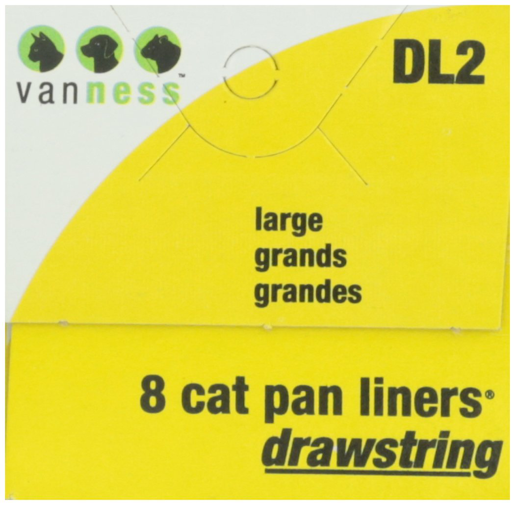 Van Ness Litter Tray Drawstring Liner Large Pk 8 Animals & Pet Supplies > Pet Supplies > Cat Supplies > Cat Litter Box Liners Van Ness Plastics   