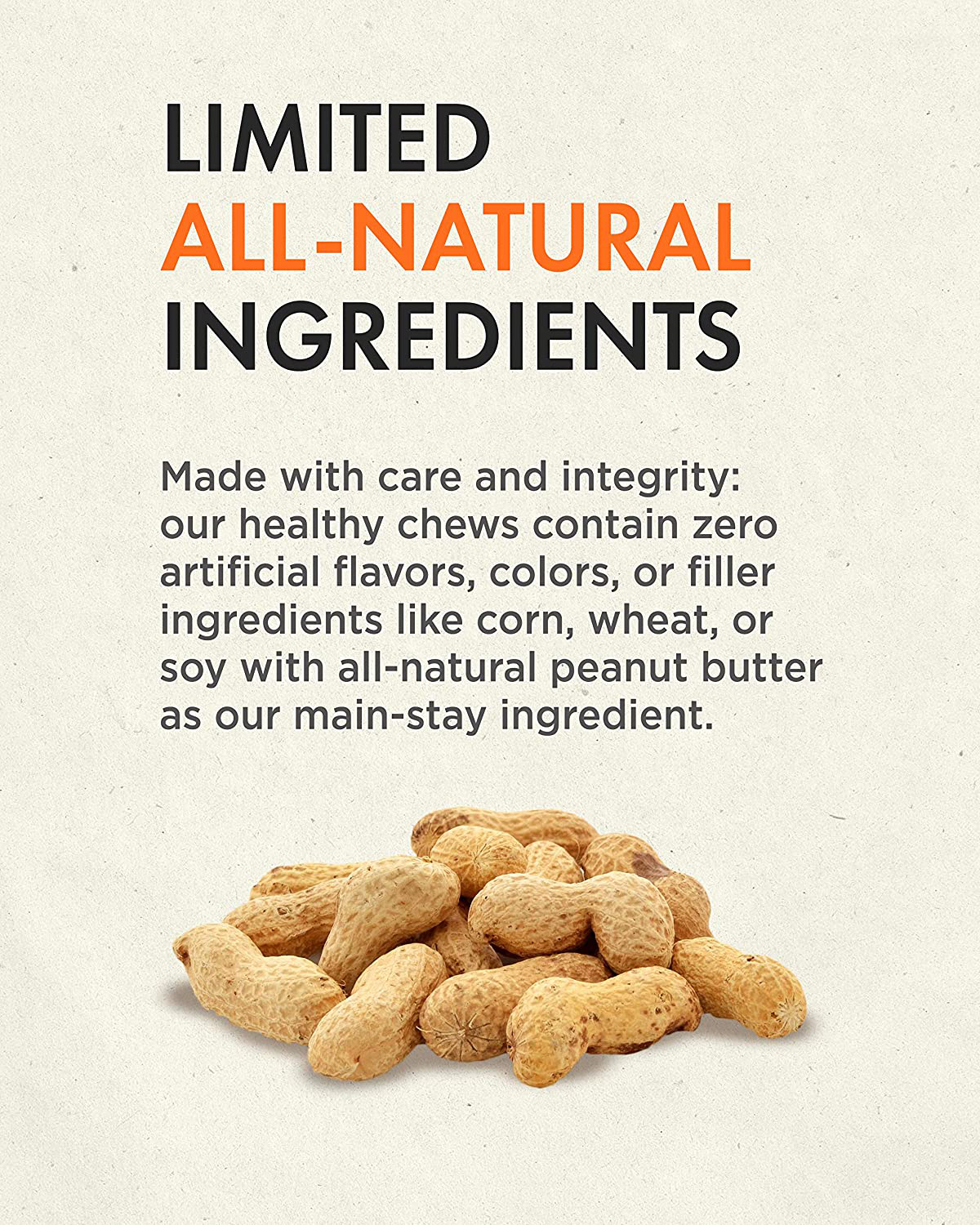 Canine Naturals Natural Peanut Butter Chew Rolls - 100% Rawhide Free and Collagen Free Dog Treats - Made with Real Peanut Butter - All-Natural and Easily Digestible (Variety of Sizes) Animals & Pet Supplies > Pet Supplies > Small Animal Supplies > Small Animal Treats Canine Naturals   