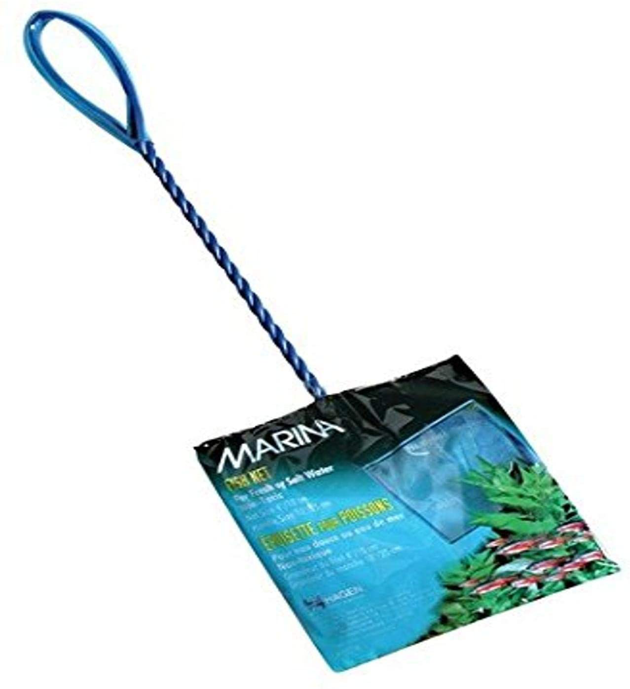 Marina Blue Fine Nylon Net with Handle, Aquarium Maintenance Tool, Blue Animals & Pet Supplies > Pet Supplies > Fish Supplies > Aquarium Fish Nets Rolf C. Hagen (USA) Corp. Small - 4"  