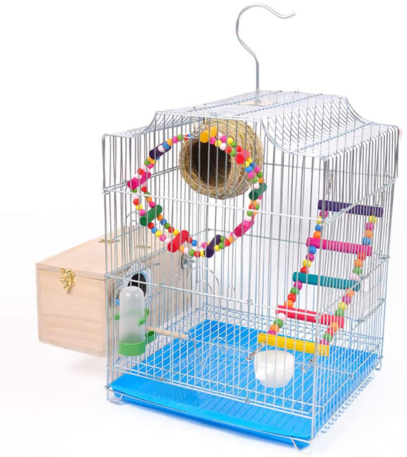 PINVNBY Parakeet Nest Box Bird House Budgie Wood Breeding Box for Lovebirds, Parrotlets Mating Box (M:7.94.74.7 Inch) Animals & Pet Supplies > Pet Supplies > Bird Supplies > Bird Cage Accessories PINVNBY   