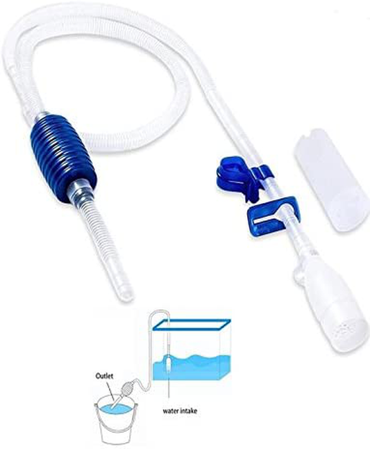 Mingdak Aquarium Gravel Cleaner Vacuum Siphon Pump - Siphon Gravel Washer/Water Changer with Flow Controller, Long Nozzle and Tank Clip for Water Changing and Gravel Cleaning-Bpa Free