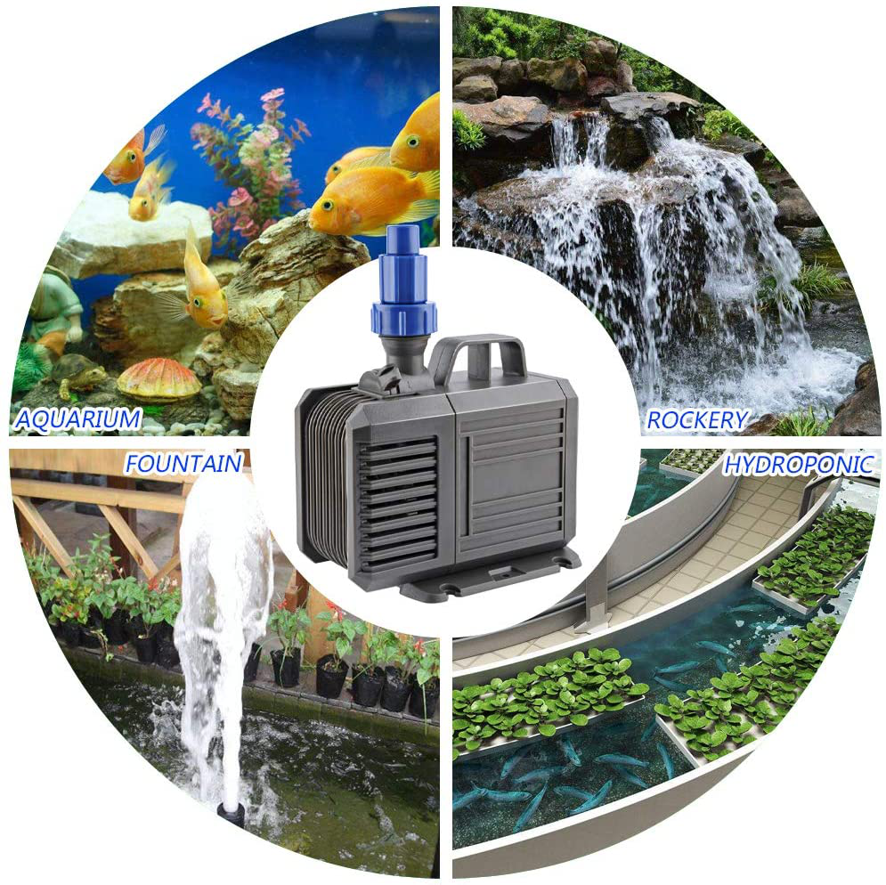 FREESEA Aquarium Submersible Fountain Pump: 740 - 1340GPH Ultra Quiet Water Pump for Pond | Fish Tank | Pool | Garden Waterfall | Sump | Hydroponic
