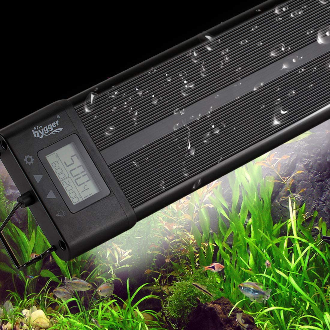 Hygger Aquarium Programmable LED Light, Full Spectrum Plant Fish Tank Light Extendable Brackets with LCD Setting Display, IP68 Waterproof, 7 Colors, 4 Modes for Novices Advanced Players Animals & Pet Supplies > Pet Supplies > Fish Supplies > Aquarium Lighting hygger 26W - 18in~24in  