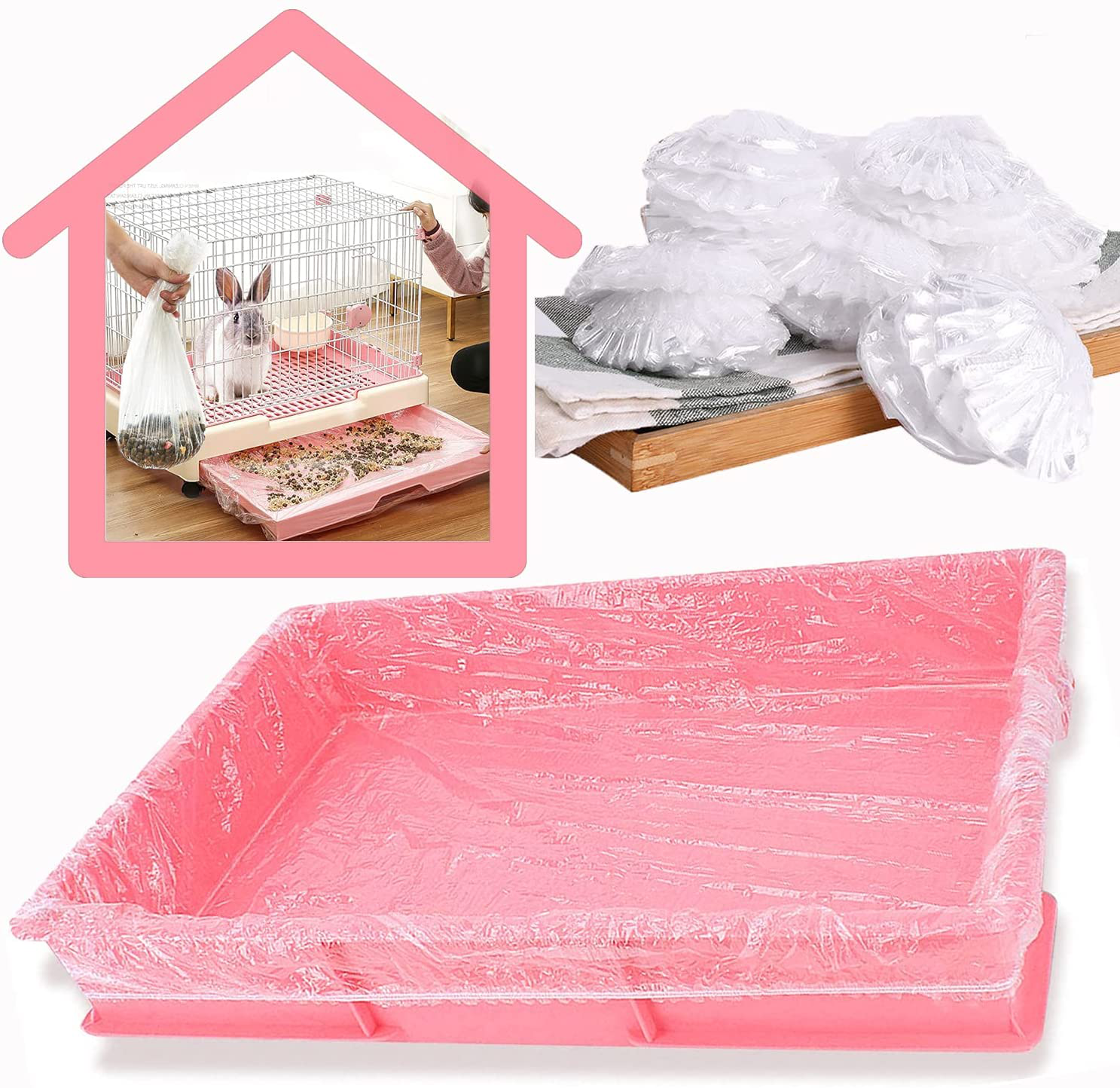 Guinea Pig Cage Liners, Disposable Cage Liners for Small Animals Bedding Waste & Litter Pan Bags, Plastic Bunny Cage Mat Film to Replace Diapers for Birds Rabbit Hamster Hedgehog Rats ... Animals & Pet Supplies > Pet Supplies > Small Animal Supplies > Small Animal Bedding Qguai 10pcs  