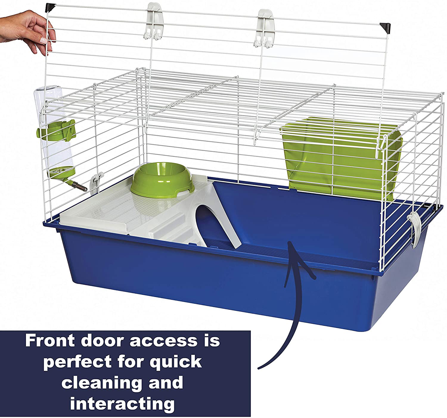 Midwest Homes for Pets Critterville Cleo Guinea Pig Cage | Includes All Accessories, Blue, Large (171CL) Animals & Pet Supplies > Pet Supplies > Small Animal Supplies > Small Animal Habitat Accessories MidWest Homes for Pets   