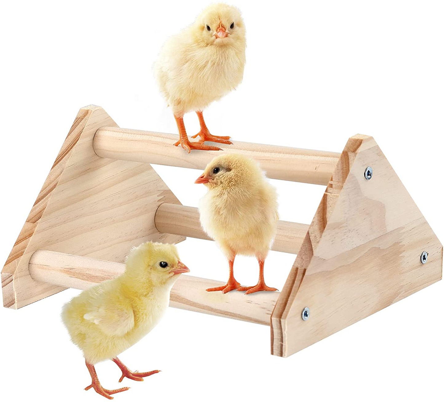 GINTUTO Chicken Perch Strong Pine Wooden Chick Jungle Gym Roosting Bar, Chick Perch Toys for Coop and Brooder for Large Bird Baby Chicks Parrot (Small) Animals & Pet Supplies > Pet Supplies > Bird Supplies > Bird Gyms & Playstands GINTUTO   