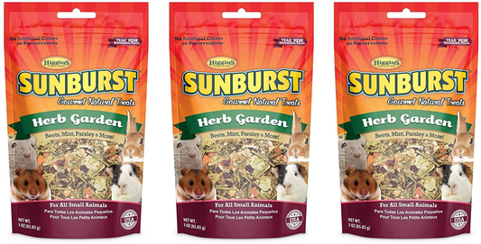 Higgins 3 Pack of Herb Garden Treats, 3 Ounces Each, Gourmet Natural Rewards for All Small Animals Animals & Pet Supplies > Pet Supplies > Small Animal Supplies > Small Animal Treats Higgins Group   