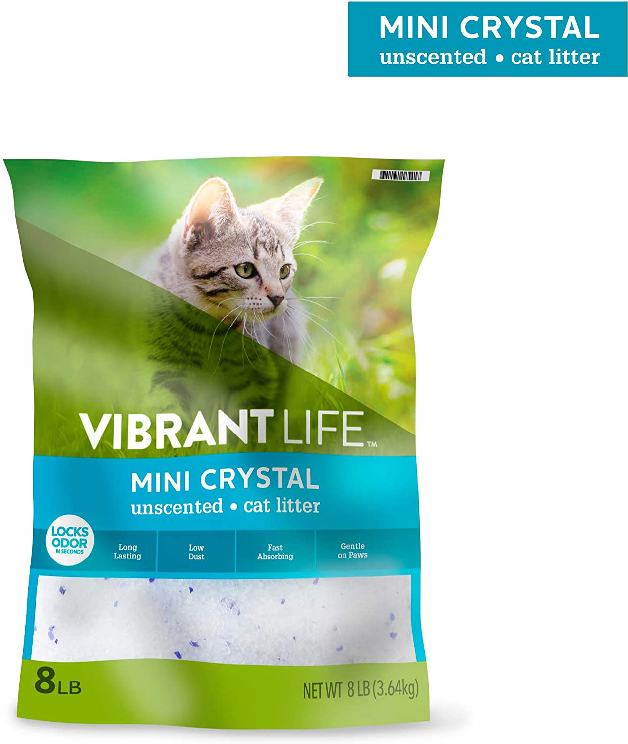 Vibrant Life Cat Litter Ultra Premium Crystals Litter, Unscented Non Clumping Cat Litter 8-Lb Animals & Pet Supplies > Pet Supplies > Cat Supplies > Cat Litter Vibrant Life   