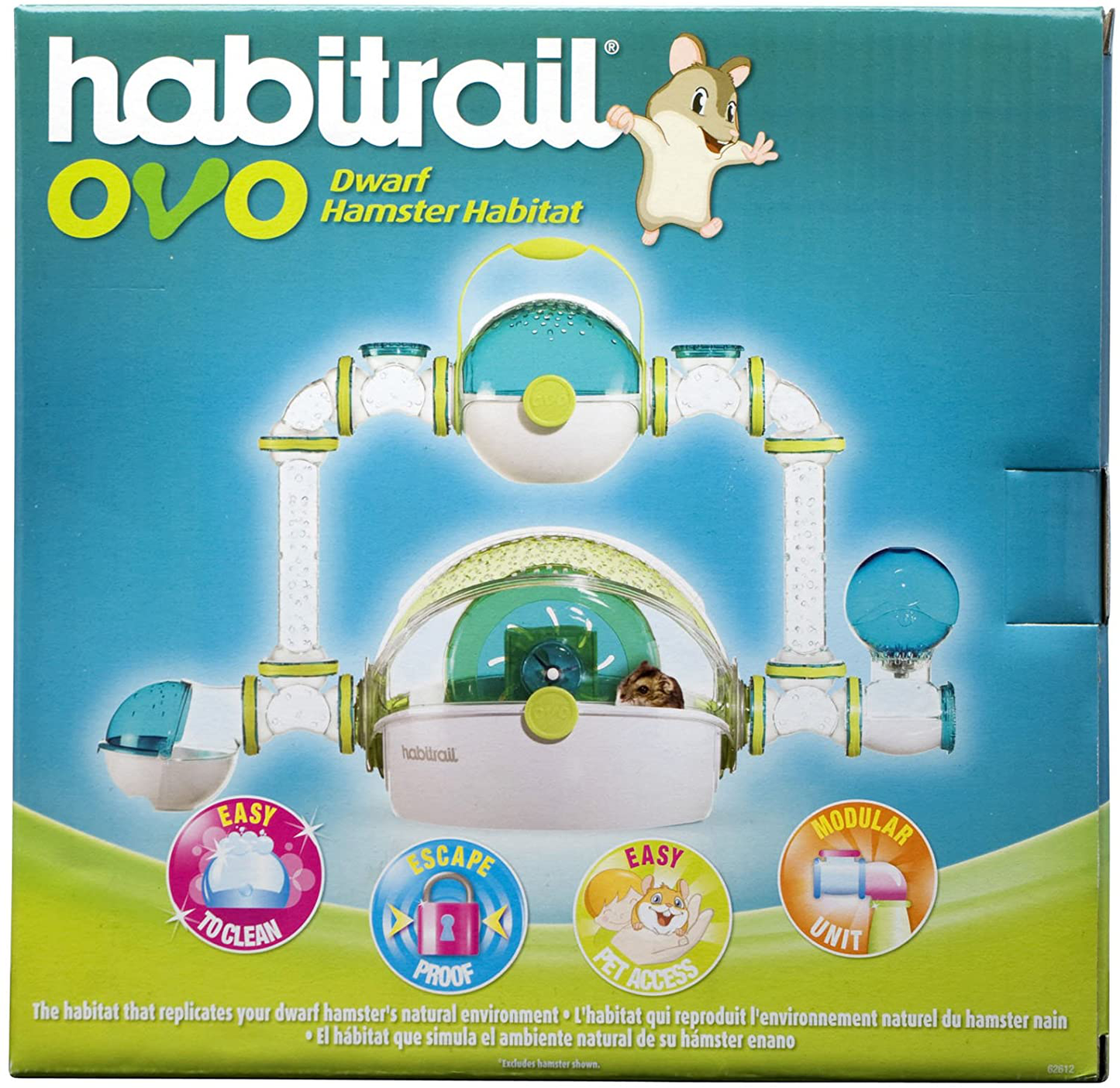 Habitrail OVO Dwarf Hamster Cage, Small Animal Habitat, Hamster Accessories