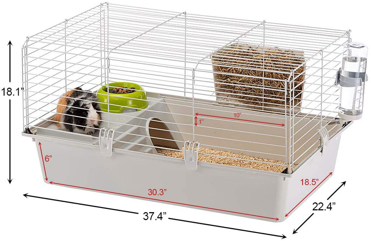 Ferplast Cavie Guinea Pig Cage & Rabbit Cage | Pet Cage Includes All Accessories to Get You Started & a 1-Year Warranty