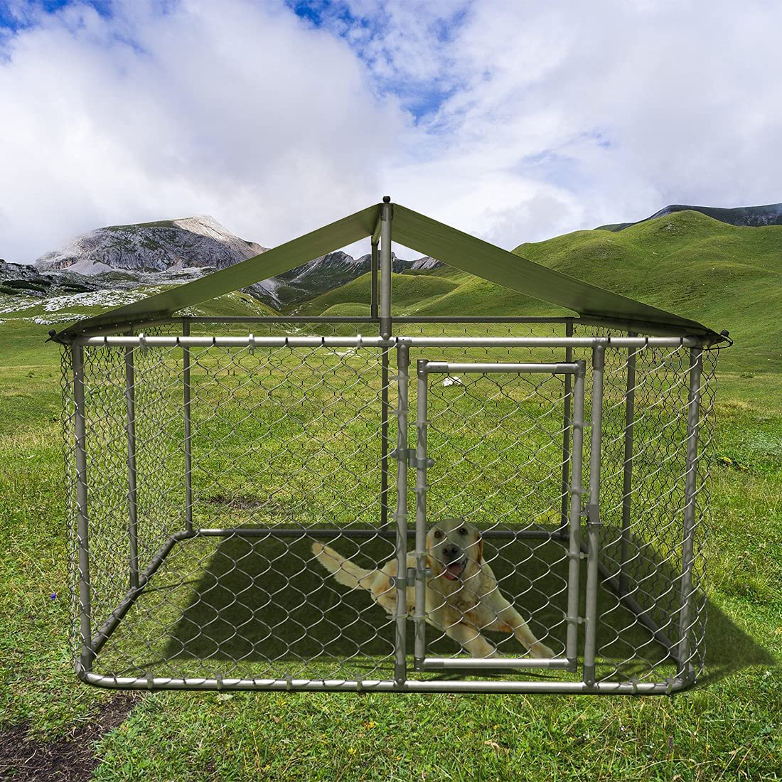 ALAULM Outdoor Dog Kennel Heavy Duty Dog Cage Dog Playpen Dog