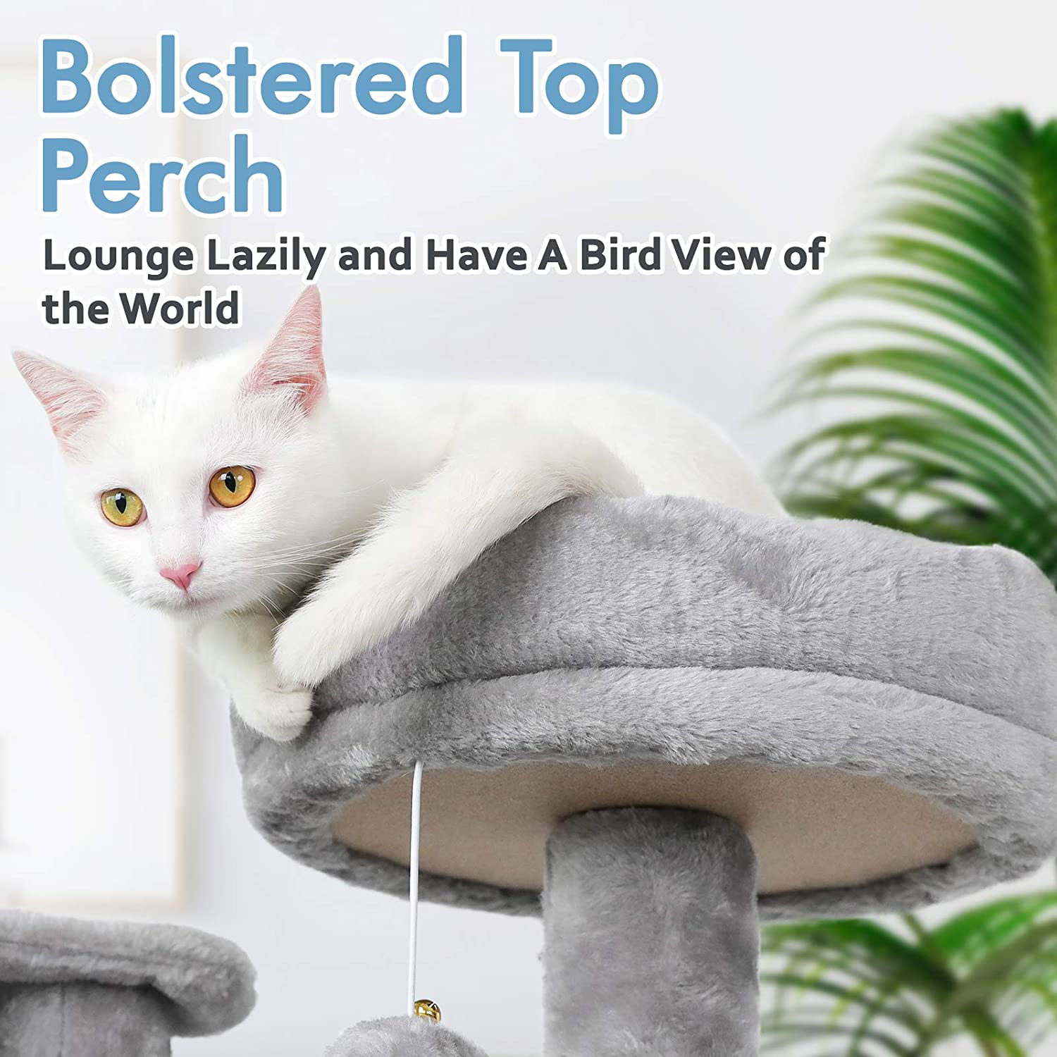 Rabbitgoo Cat Tree Cat Tower 61" for Indoor Cats, Multi-Level Cat Condo with Hammock & Scratching Posts for Kittens, Tall Cat Climbing Stand with Plush Perch & Toys for Play Rest Animals & Pet Supplies > Pet Supplies > Cat Supplies > Cat Furniture rabbitgoo   