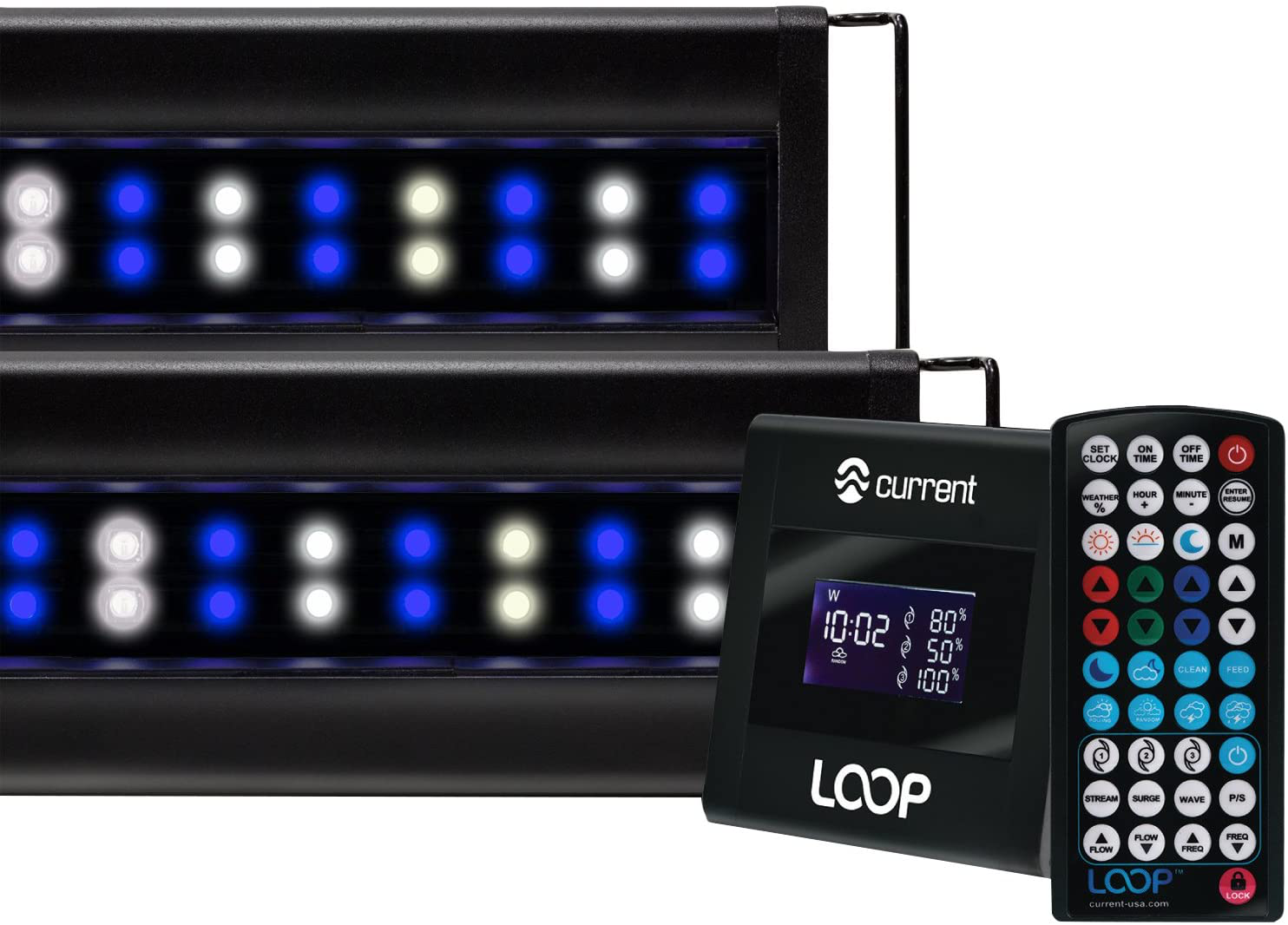 Current Orbit Marine IC PRO LED Reef Aquarium Dual Light System