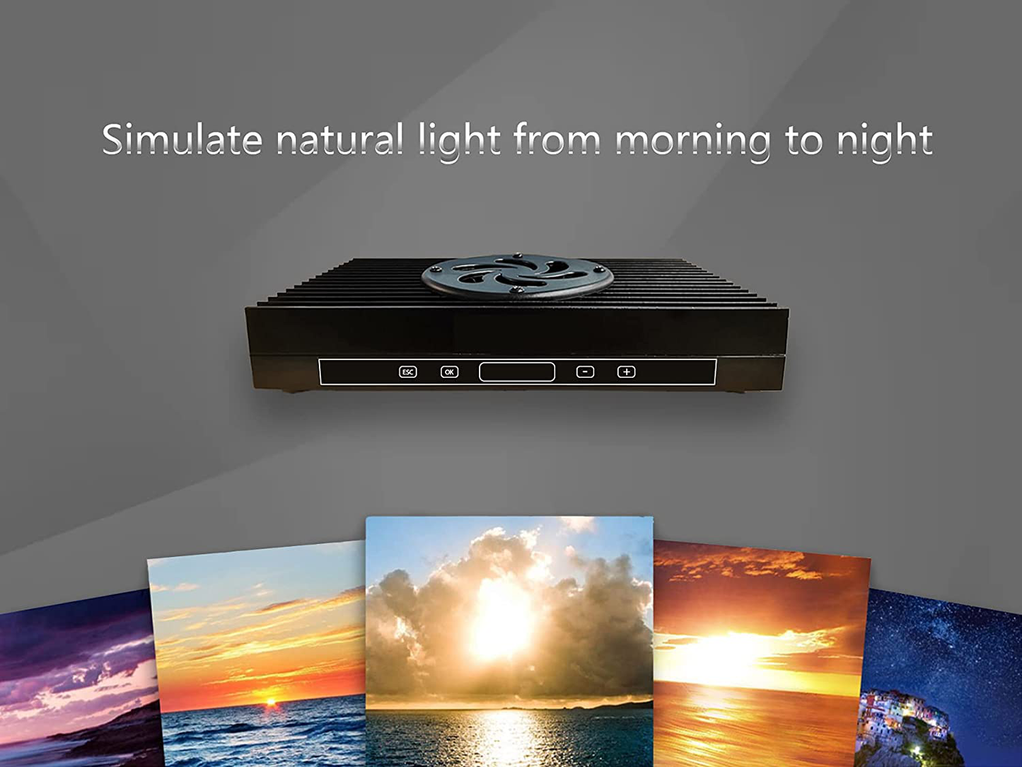 SMATFARM LED Aquarium Light - Updated Program Coral Reef Light Dimmable 95Watts (±5%) Full Spectrum Sunrise Sunset for Marine Fish Tanks Coral Reef Lamp with Timer Function