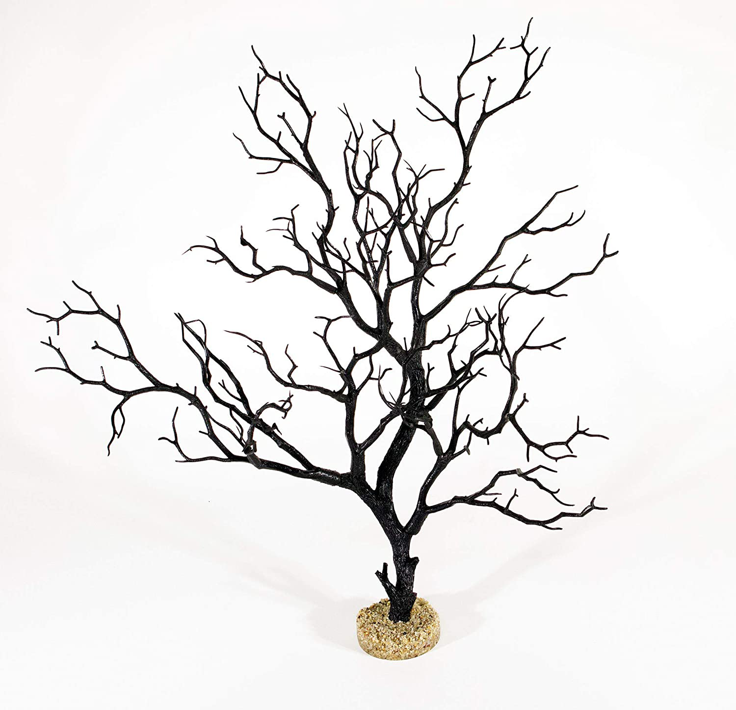 CURRENT USA Manzanita Branch 22-Inch Tall with Weighted Base, Molded Aquarium Décor Animals & Pet Supplies > Pet Supplies > Fish Supplies > Aquarium Decor CURRENT Black  