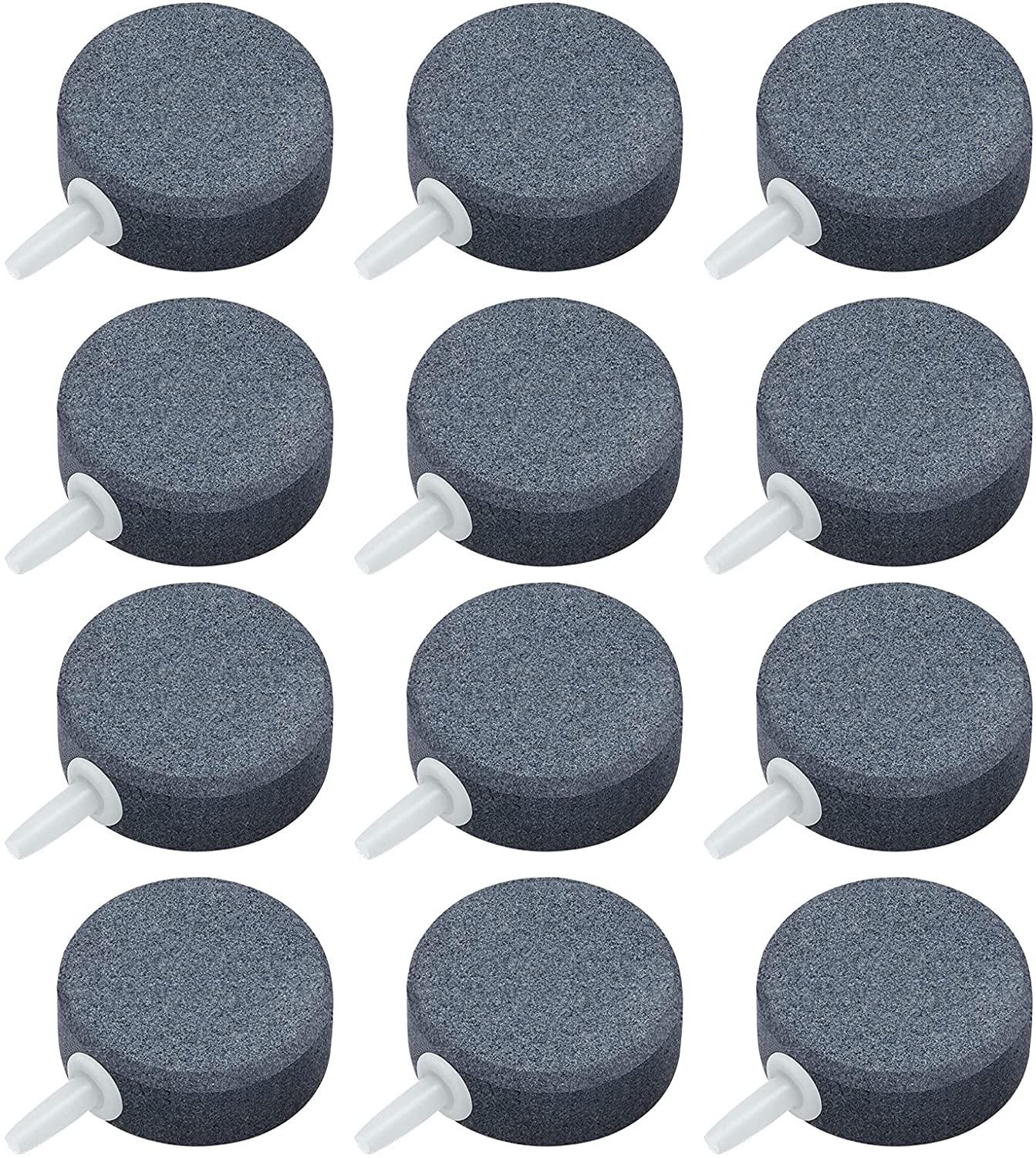 Aneco 12 Pack Small round Air Stones round Bubble Diffuser Oxygen Stone for Aquarium Fish Tank Hydroponics Fits for 3/16 Inches Air Tubing Animals & Pet Supplies > Pet Supplies > Fish Supplies > Aquarium Air Stones & Diffusers Aneco   