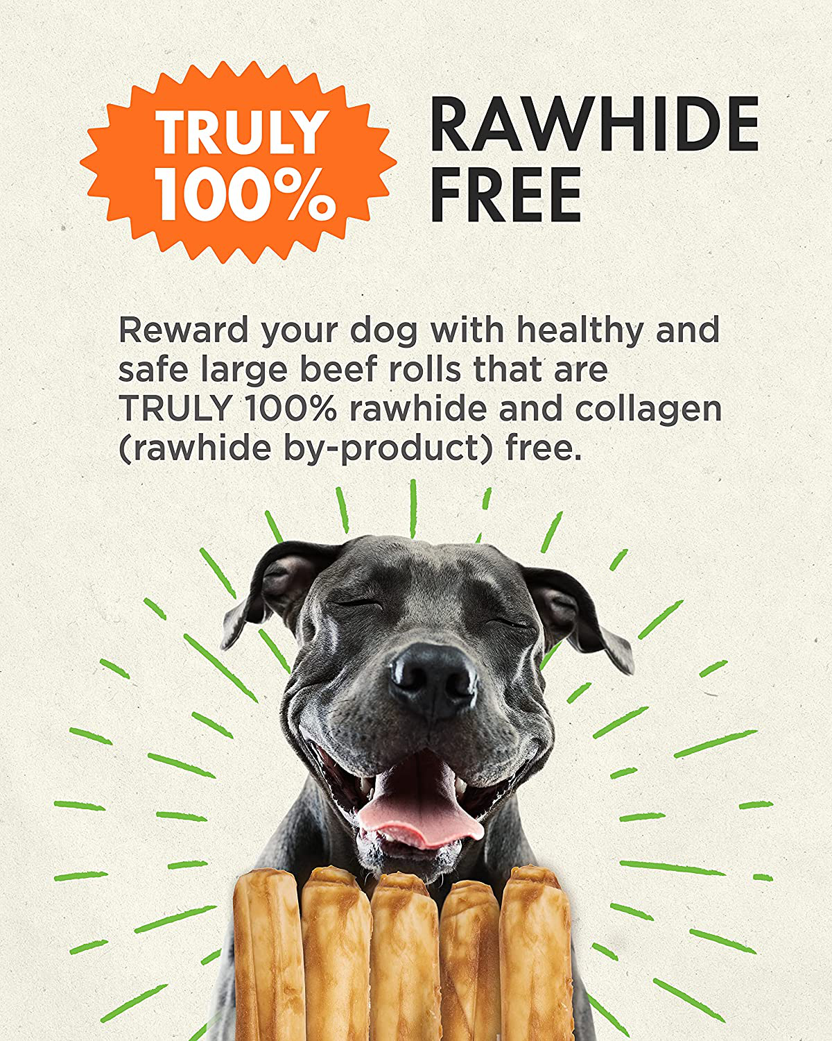 Canine Naturals Beef Chew 7" Roll 5 Pack - 100% Rawhide Free and Collagen Free Dog Treats - Made with Real Beef - All-Natural and Easily Digestible - Poultry Free Recipe - Great for Dental Health Animals & Pet Supplies > Pet Supplies > Small Animal Supplies > Small Animal Treats Canine Naturals   