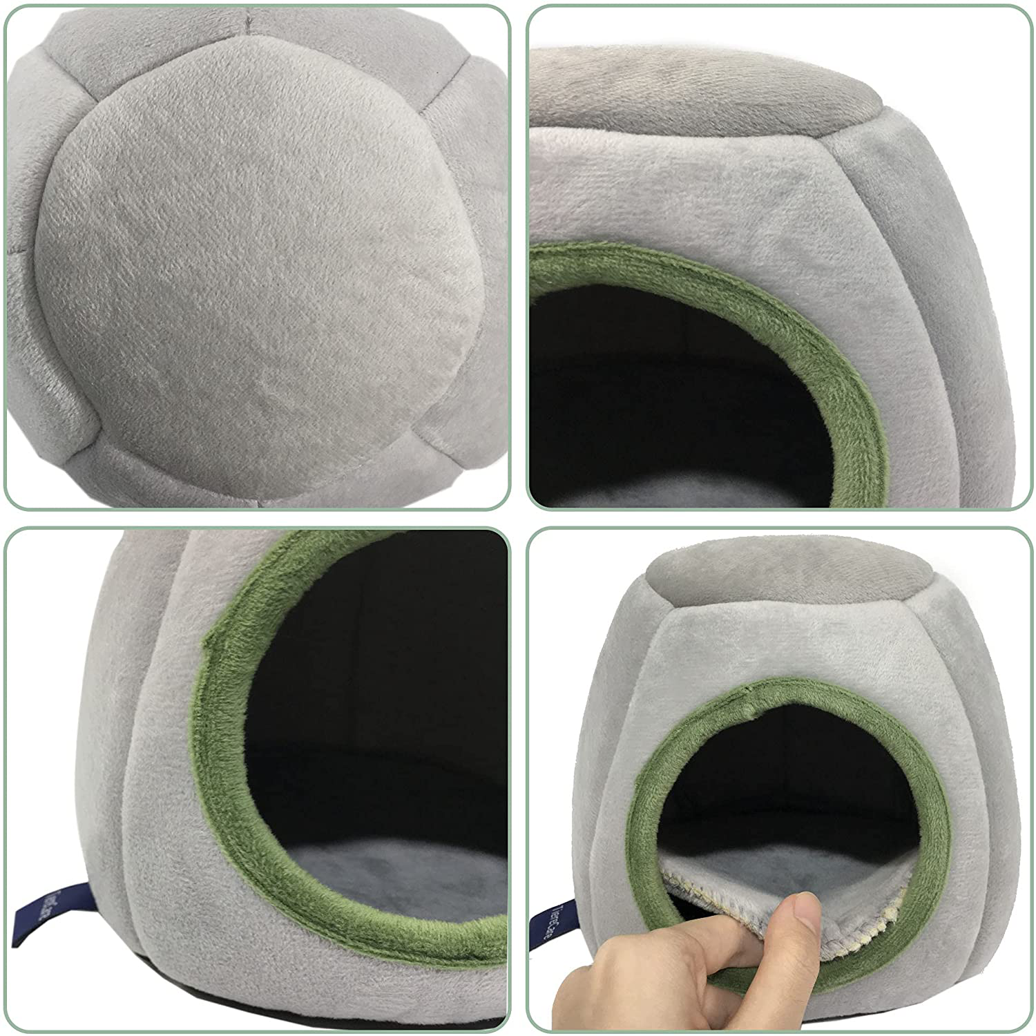 Tierecare Guinea Pig Hideout Hamster Bed Rabbit House Cave Accessories Cozy  Hide-Out for Bunny Hedgehog Ferret Chinchilla&Other Small Animals (Green)