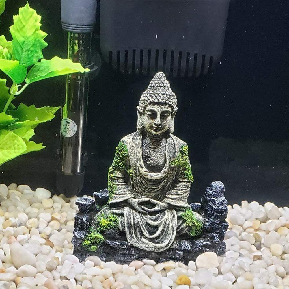 SLOCME Aquarium Buddha Statue Decorations Aquarium Decor Ornament Fi KOL PET