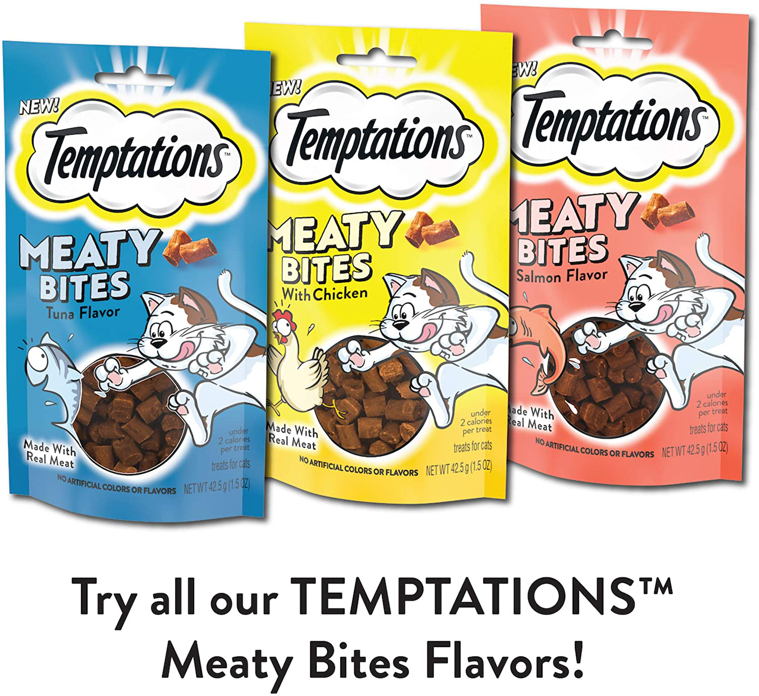 Temptations Meaty Bites, Soft and Savory Cat Treats, Pack of 7, Multiple Flavors Animals & Pet Supplies > Pet Supplies > Cat Supplies > Cat Treats Temptations   