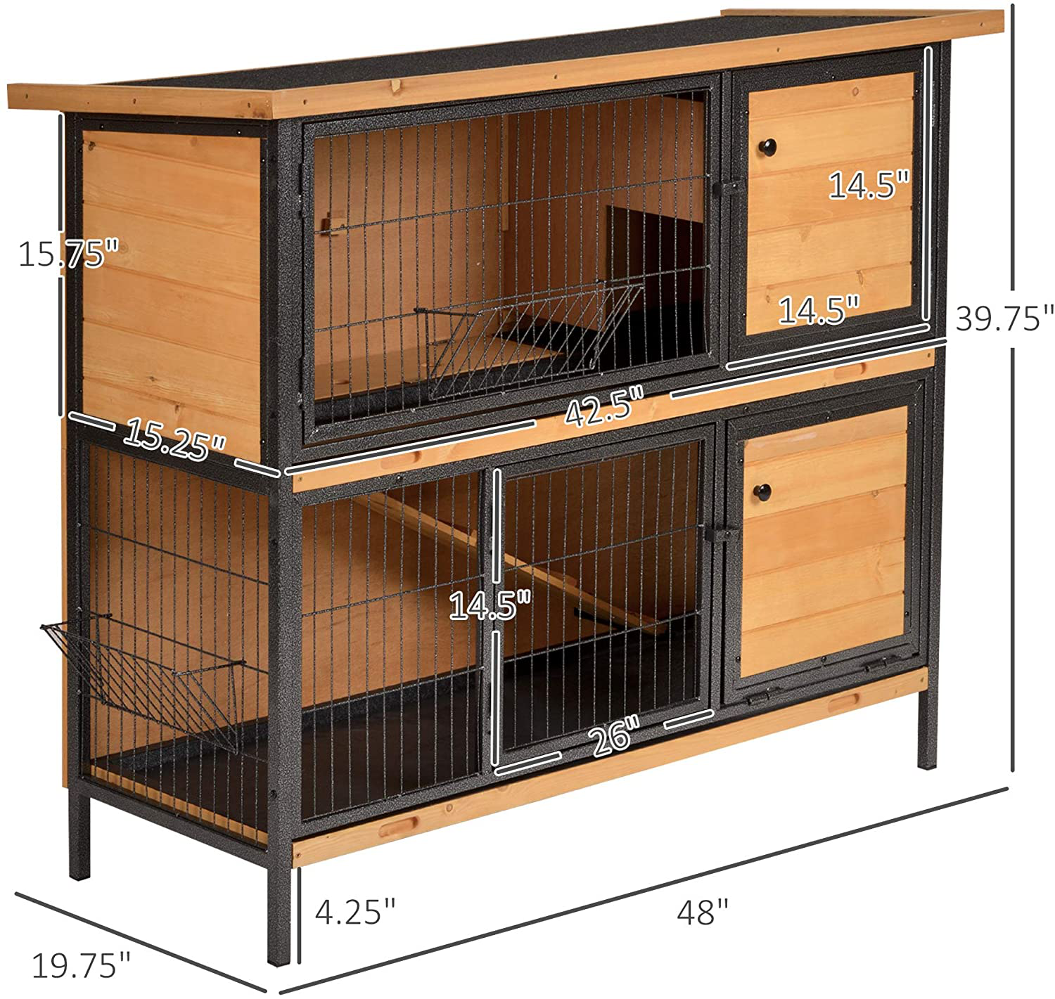 Double story rabbit shop hutch
