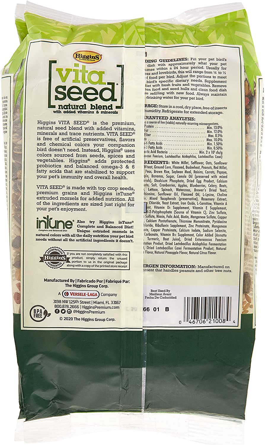 Higgins Vita Seed Conure & Lovebird Food Animals & Pet Supplies > Pet Supplies > Bird Supplies > Bird Treats Vita seed   