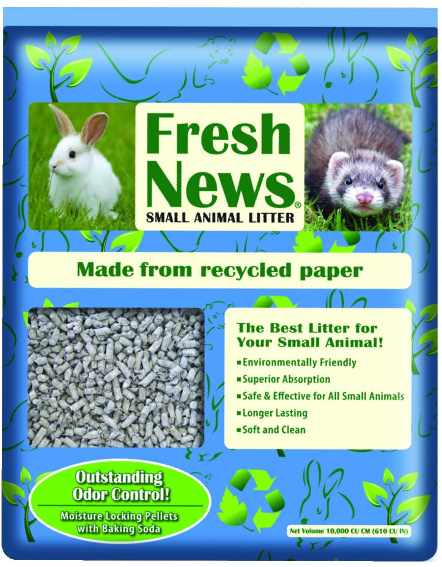 Fresh News Recycled Paper, Original Pellets Small Animal Litter, 10 Liters