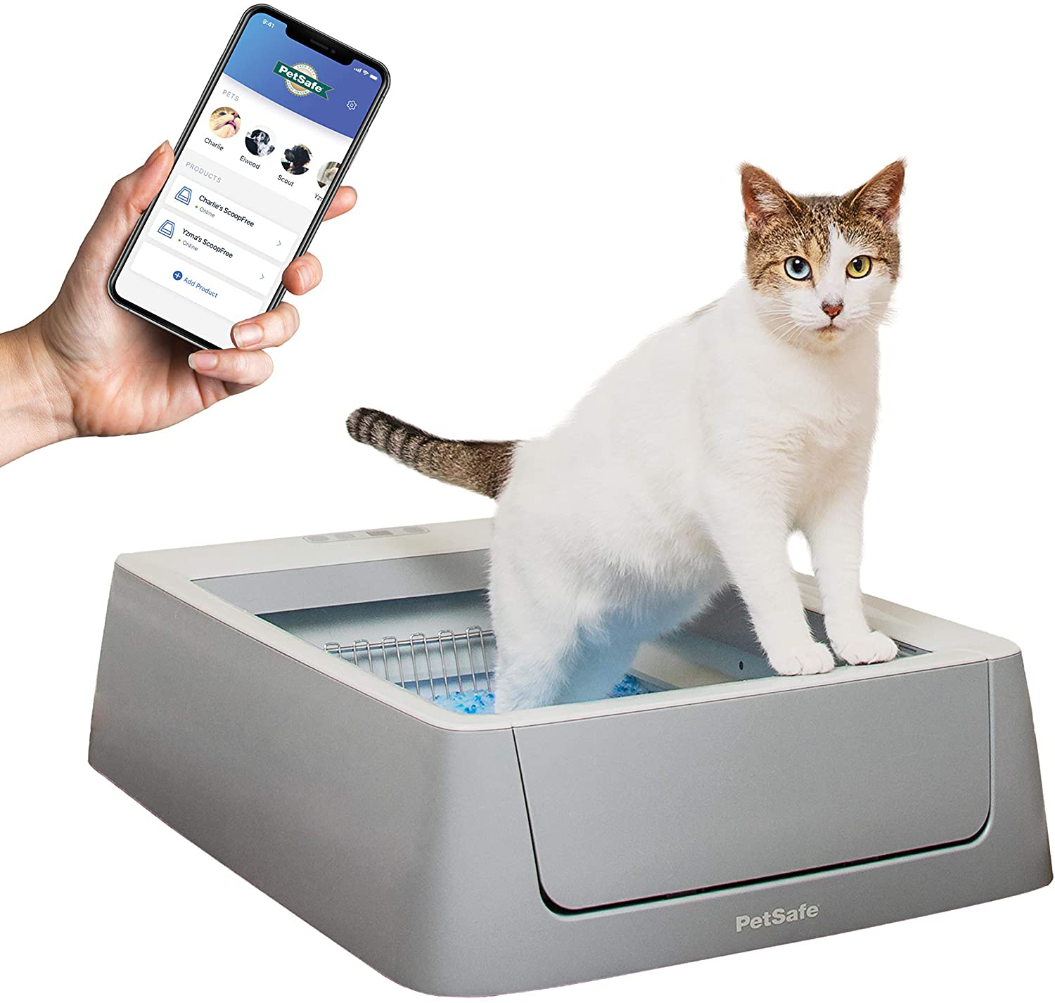Petsafe Scoopfree Self Cleaning Cat Litter Box Systems - No More Scooping - 2Nd Generation or Smart Wifi Connected, Ios/Android App with Health Counter - Automatic Cat Litter Box, Crystal Cat Litter