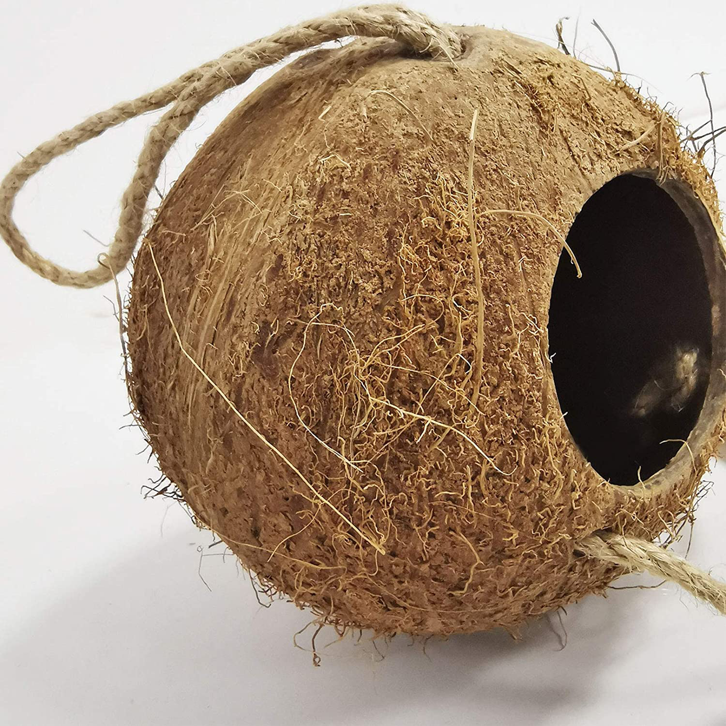 Kathson Bird Hides Coconut Nest with Ladder Perches Hanging Parrot House Cage Natural Coconut Fiber Parakeet Chewing Toys Intelligence Training Rings for Small Budgies Cockatiels 5PCS Animals & Pet Supplies > Pet Supplies > Bird Supplies > Bird Ladders & Perches kathson   