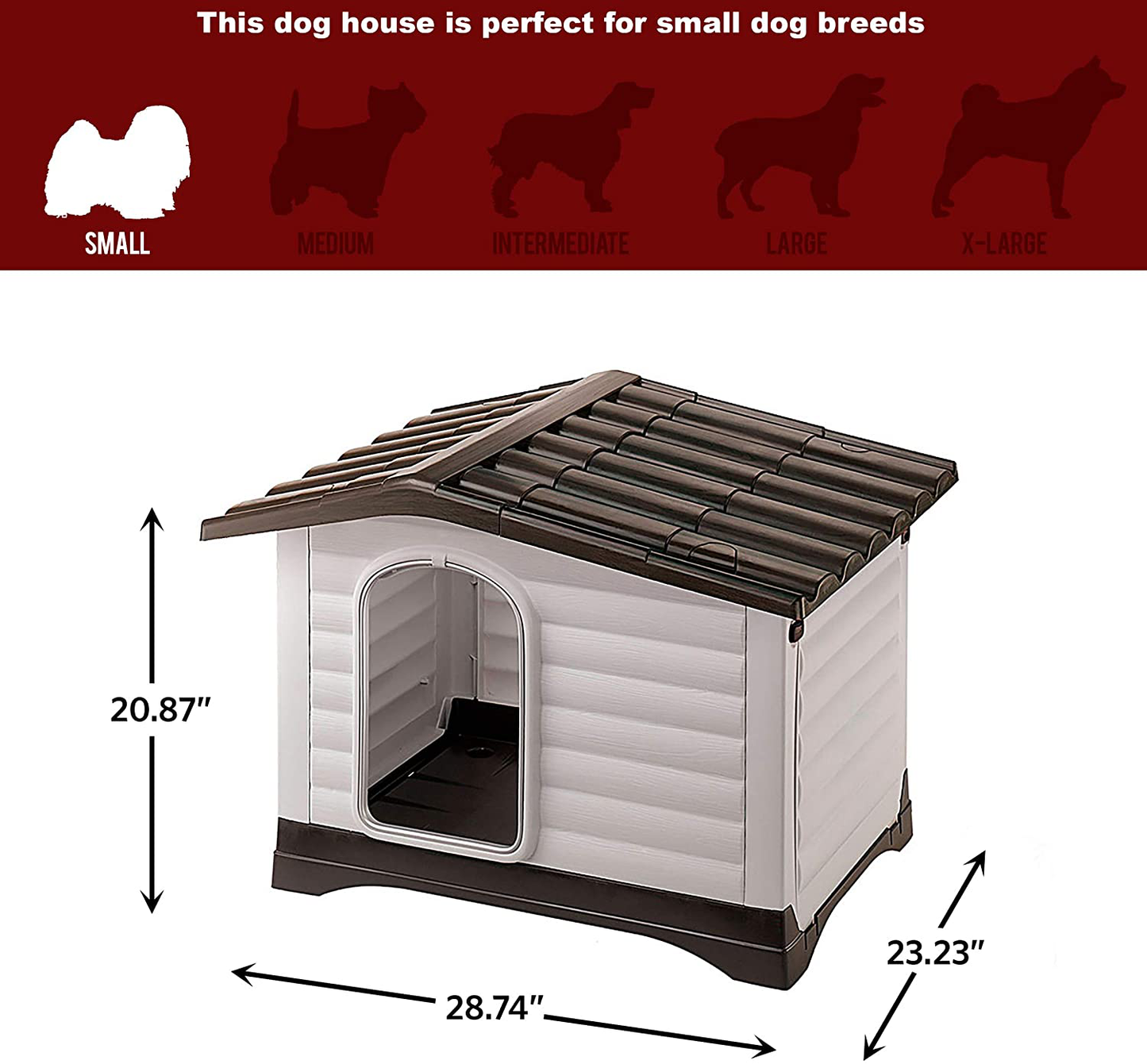 Ferplast Dogvilla Dog House, Ideal for Small Dog Breeds; Dog House