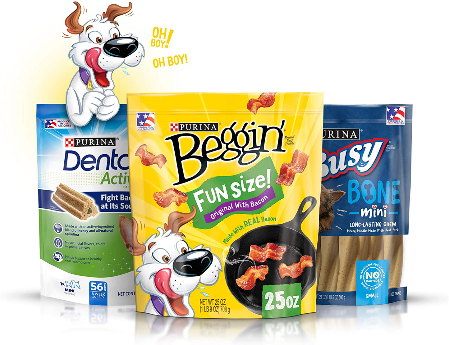 Purina Beggin' Fun Size Bacon Flavor Adult Dog Treats Animals & Pet Supplies > Pet Supplies > Dog Supplies > Dog Treats Nestle Purina Pet Bundle │ Mini Treats Beggin' + DentaLife + Busy Bone Bundle │ (3) Purina Treats