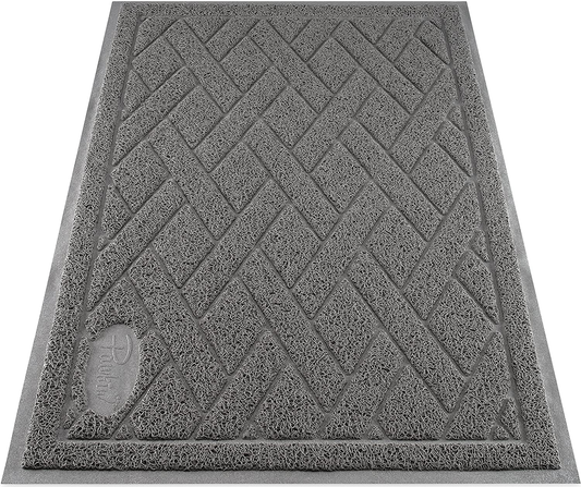 Pawkin Cat Litter Mat, Patented Design with Litter Lock Mesh, Durable, Easy to Clean, Soft, Fits under Litter Box, Litter Free Floors Animals & Pet Supplies > Pet Supplies > Cat Supplies > Cat Litter Box Mats Pawkin Gray X-Large (Pack of 1) 