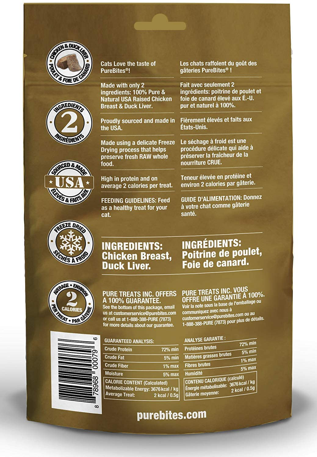 Purebites Chicken Breast & Duck Liver Freeze Dried Cat Treats (5 Pack) Animals & Pet Supplies > Pet Supplies > Cat Supplies > Cat Treats PureBites   