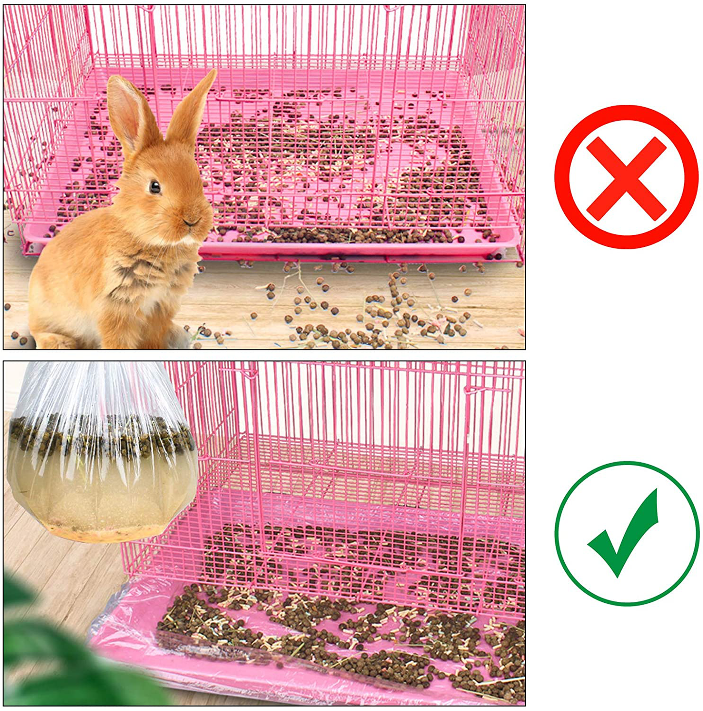 QBLEEV 20 Pcs Disposable Small Animals Cage Liner for Parrots Rabbits Guinea Pigs Chinchilla，Hamster Bunny Pet Cage Tray Plastic Filmy Cover， Pet Cage Mat to Replace Diaper，Durable and Water-Tight Animals & Pet Supplies > Pet Supplies > Small Animal Supplies > Small Animal Habitats & Cages QBLEEV   