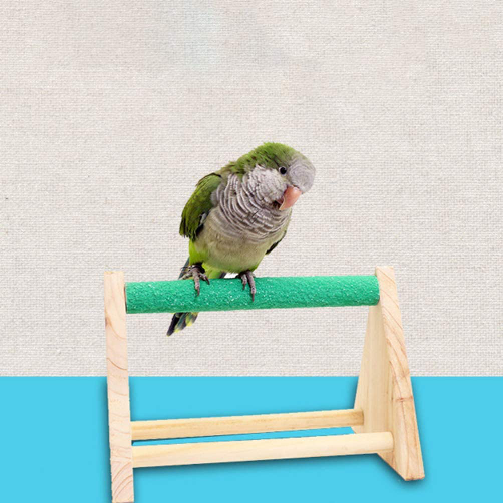 POPETPOP Bird Stand Rack - Chicken Perch Chicken Wood Stand Chicken Toy for Hens Handmade Chicken Swing Bird Perch Stand Toy for Parrot Hens Macaw Animals & Pet Supplies > Pet Supplies > Bird Supplies > Bird Gyms & Playstands POPETPOP   